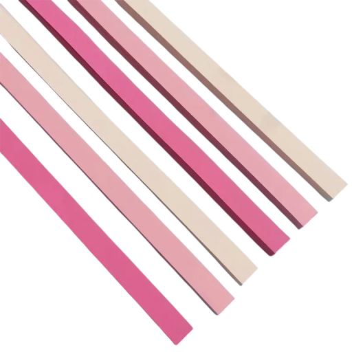 Papieren stroken voor origami 540 stuks 21,8 × 1 cm dubbelzijdig gekleurd papier roze lichtroze crème DIY creaties decoraties
