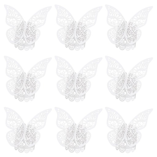 Papierový krúžok na obrúsky s motýľom 50 ks