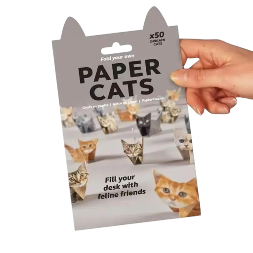 Papierowe 3D origami koty zestaw 50 szt składane dekoracje z papieru kolorowe figurki do tworzenia, na stół i kreatywną zabawę