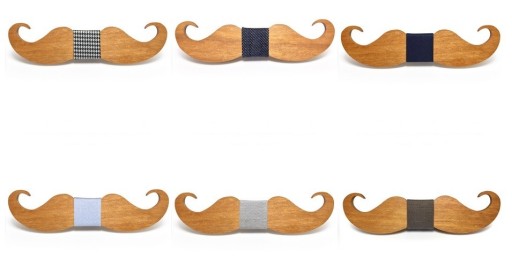 Papion din lemn in forma de mustata J648