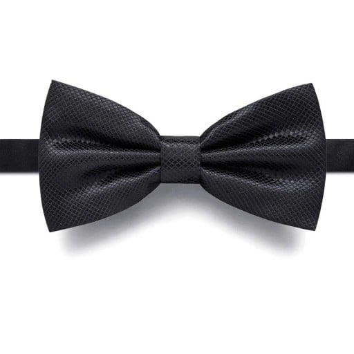 Papion negru pentru bărbați cu model Accesoriu elegant Stil formal Material de calitate Dimensiune reglabilă Pentru nunți, baluri, petreceri, smoking