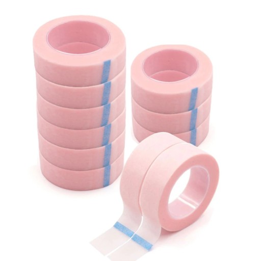 Papirtape til eyelash extensions 3 stk. 1,2 x 900 cm Åndbart plaster Selvklæbende tape Nem at påføre Praktisk at bruge Nem at rive af