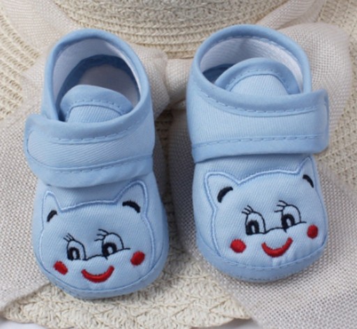 Papuci de bumbac pentru copii cu pisică