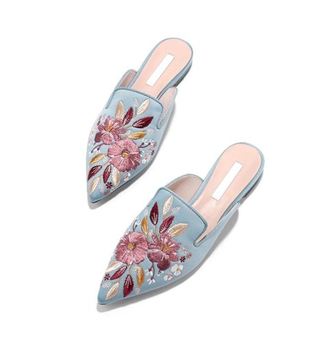 Papuci de damă cu imprimeu de flori