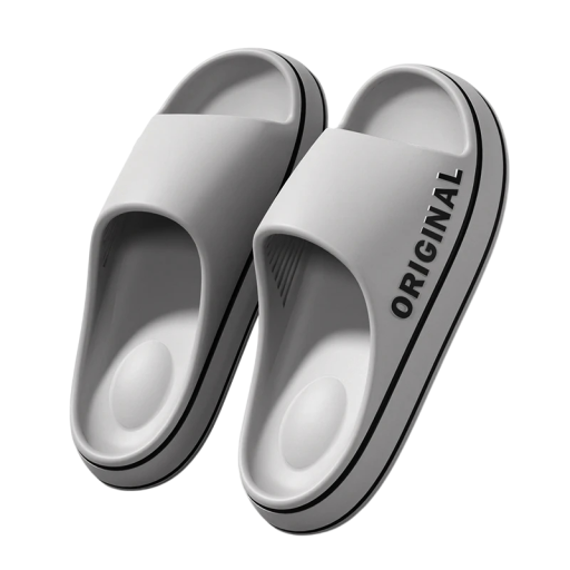 Papuci pentru bărbați cu design modern și talpă ridicată Material moale și ușor Papuci de casă confortabili Formă ergonomică Pantofi de baie eleganti