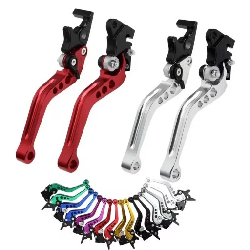 Pâr de păci CNC din aluminiu pentru frână și ambreiaj pentru motocicletă cu ghidon de 22 mm Varianta universală de culoare Păci din aluminiu rezistente pentru modificări