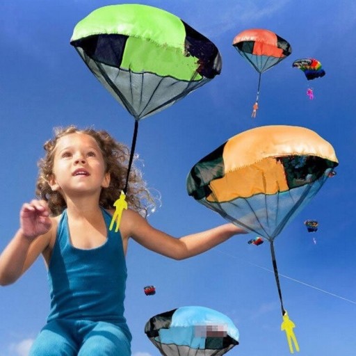Parachute avec des soldats colorés