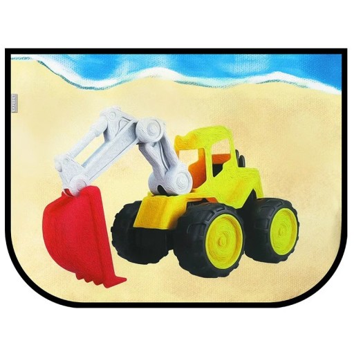 Parasolar auto 60x45 cm cortină UV laterală pentru copii, model de excavator cu desene animate, protecție solară pentru fereastră, accesorii auto drăguțe pentru bebeluși