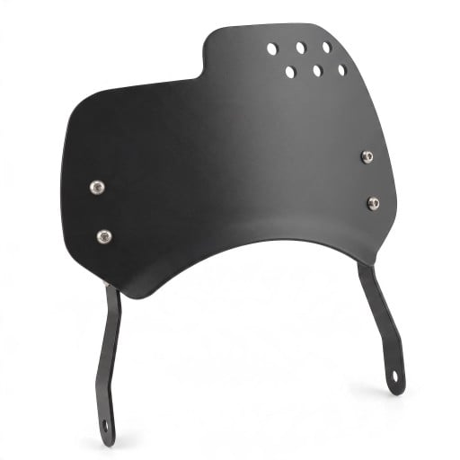 Parbriz universal pentru motocicletă pentru faruri rotunde de 6–8 inci, scut din aluminiu și suport din oțel inoxidabil, deflector de vânt