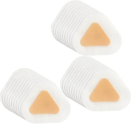 Parches de hidrogel para ampollas con almohadilla triangular, autoadhesivos transparentes para protección del talón y la puntera contra la abrasión, 30 unidades