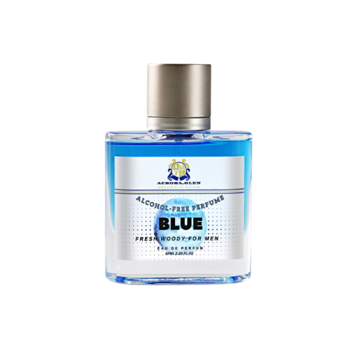 Parfem Aurora.Glen Blue bez alkoholu 60 ml męski eau de parfum świeża drzewna woń z cytrynem, sandałowcem i wetiwerem niebieska dla mężczyzn