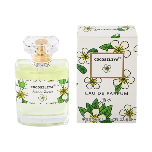 Parfume COCOSILIYA Naturlig blomsterduft Jasmine garden 50 ml Langtidsholdbar parfumeret vand Grøn Let frisk parfume til hver dag