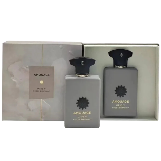 Parfumerende water Amouage Opus V Woods Symphony 100 ml herenbloemige houtachtige geur met kardemom, leer en vetiver voor mannen