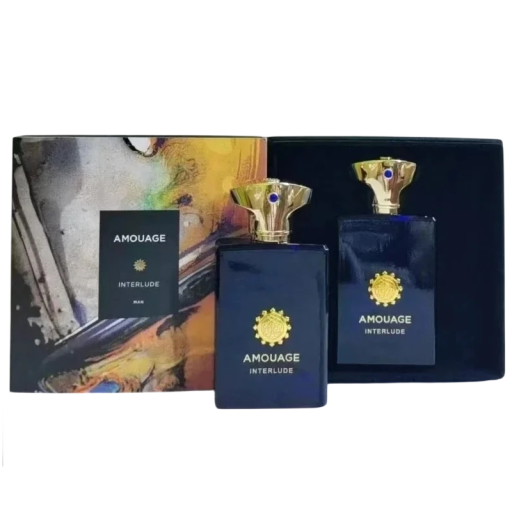 Parfumeret vand Amouage Interlude Man 100 ml herre træagtig krydret duft med peber cedertræ vetiver og tonka blå til mænd