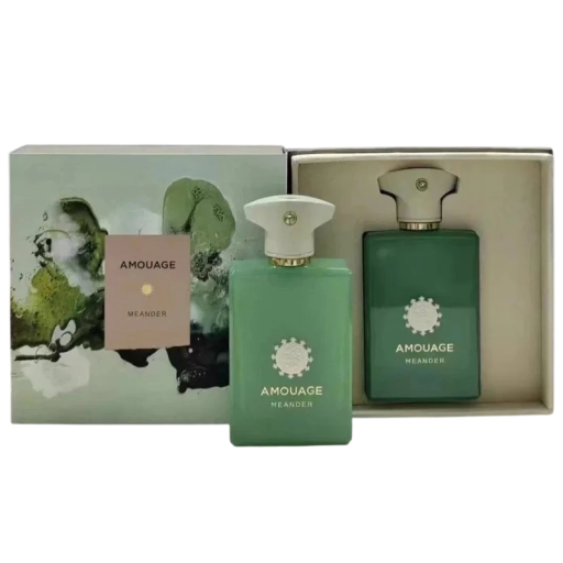 Parfumeret vand Amouage Meander Man 100 ml herre krydret træagtig duft med røgelse, sandeltræ, rose og safran grøn til mænd