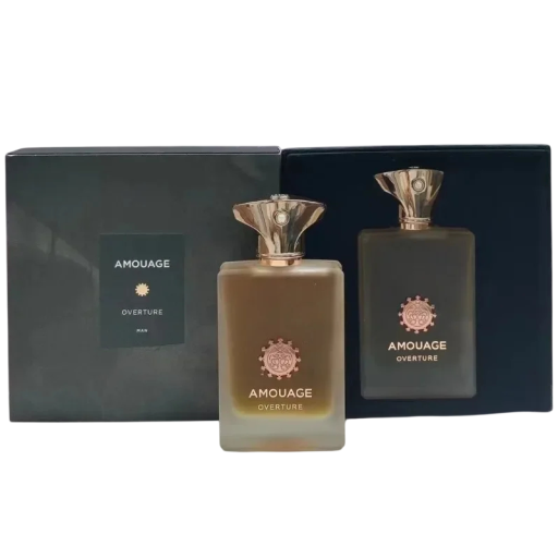 Parfumeret vand Amouage Overture Man 100 ml herre orientalsk fougère krydret duft med mynte, røgelse og læder ravfarvet til mænd