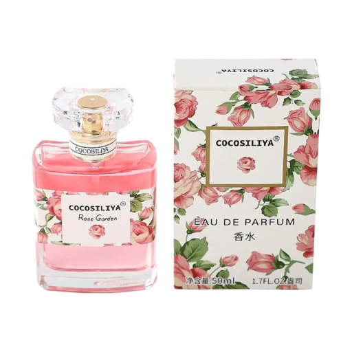 Parfumul COCOSILIYA Aromă florală naturală Grădina de trandafiri 50 ml Apă de parfum de lungă durată Roz Parfum ușor și proaspăt pentru fiecare zi