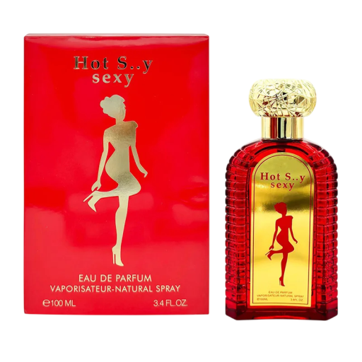 Parfumul cu feromoni Hot Sexy pentru cupluri 100 ml eau de parfum spray natural în sticlă roșie cu capac auriu pentru bărbați și femei