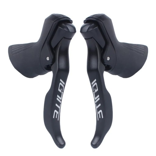 Pârghii de schimbător și frână pentru bicicletă 2x9 viteze din aliaj de aluminiu și plastice tehnice negre pentru ciclism pe șosea