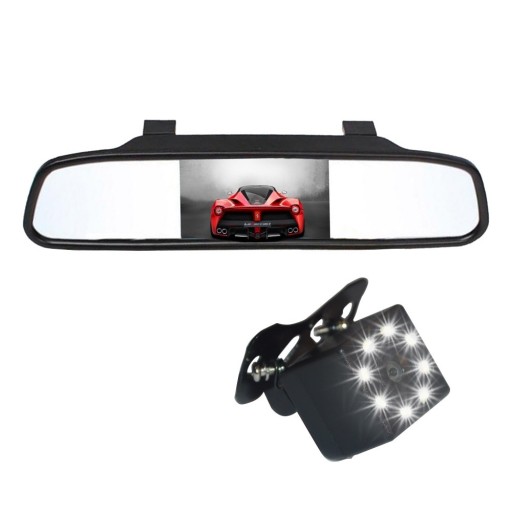 Parking LED Camera in Rear View Mirror