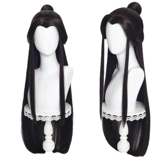 Parucă anime cosplay costum Xie Lian Heaven Official’s Blessing realizare sintetică coafură lungă stilizată pentru cosplay