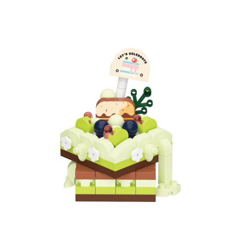 Pastelito verde 3D 5 x 4,5 x 5,5 cm 194 pcs Mini micro construcción de dulce postre Bloques de partículas para niños de 8+ y adultos Modelo decorativo