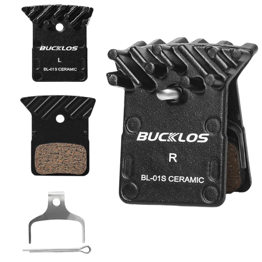 Pastillas de freno de disco cerámicas BUCKLOS BL-01S 36,6 × 34 mm compatibles con Shimano para bicicleta de montaña