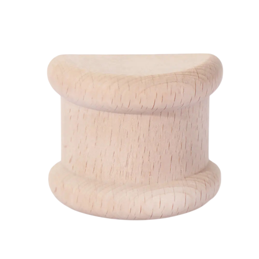 Pata de madera para muebles forma cilíndrica 4 cm diámetro 4,5 cm madera clara natural pata para armario, cómoda o mueble bajo