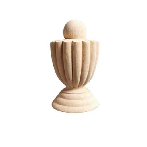 Pata de mueble de madera decorativa estriada 18x10 cm madera maciza marrón claro soporte para muebles renovación y fabricación