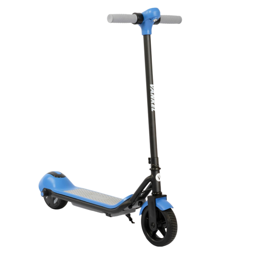 Patinete eléctrico infantil con música Bluetooth y pantalla LED, motor de 110W, batería de 60Wh, autonomía de 5–8 km, capacidad de carga de 60 kg, azul, para niños