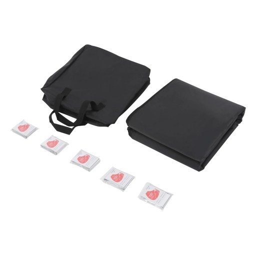Pătură de saună portabilă 180 x 80 cm cu telecomandă și temperatură de 30 până la 70 °C din țesătură Oxford 500 W 220 V neagră pentru relaxare și încălzirea corpului acasă