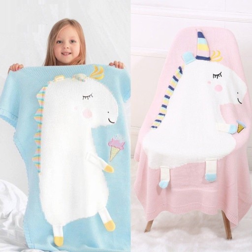 Pătură pentru bebeluși cu unicorn