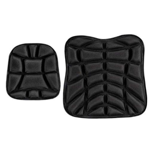 Pături din gel pentru scaunul motocicletei 2 buc 3D confortabile 30 × 28 cm și 23,5 × 21 cm gel respirabil negru universal pentru motocicletă