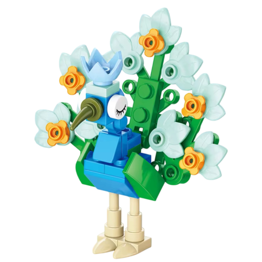 Pauw bouwset 6 x 7,5 x 7,6 cm 40 stuks Micro 3D blokken voor kinderen vanaf 9 jaar Creatieve mini constructeur Dierenmodel om te bouwen Cadeauset