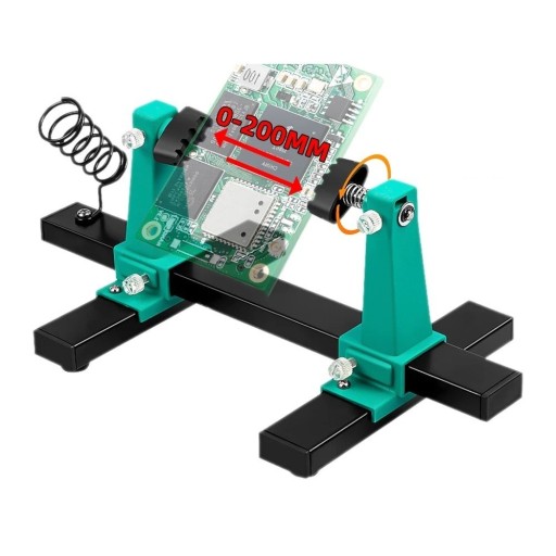 PCB Holder 0–200 mm with Rotating Base and Metal Frame Including Soldering Iron Holder