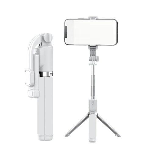 Pé de selfie Bluetooth portátil 103 cm Tripé com controlo remoto Suporte para telefone 7,2–9,2 cm iOS Android Extensível 26,4–103 cm