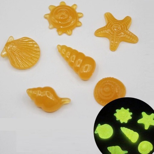Pedras decorativas luminosas em forma de concha