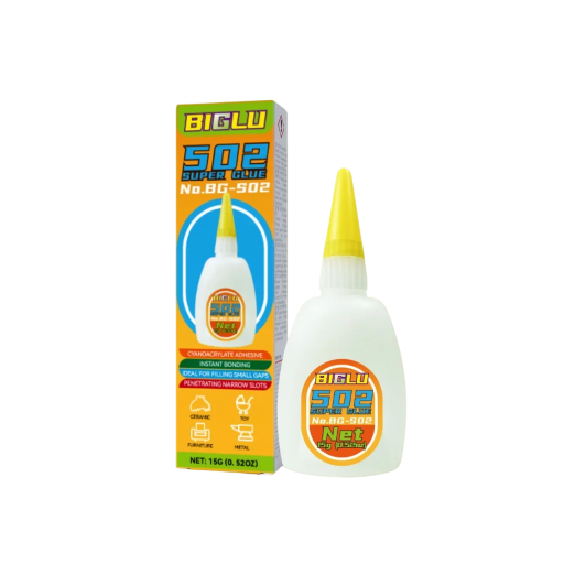 Pegamento instantáneo 15 g Pegamento superfuerte BIGLU 502 para metal, plástico, cerámica, madera, caucho, papel y otras superficies