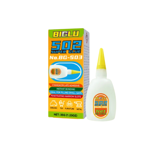 Pegamento instantáneo 35 g Pegamento superfuerte BIGLU 502 para metal, plástico, cerámica, madera, caucho, papel y otras superficies