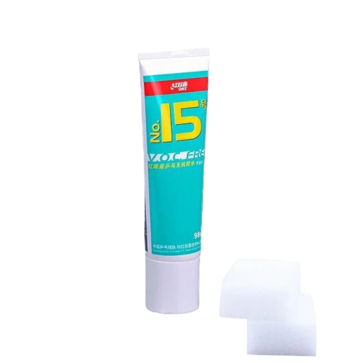 Pegamento para fundas de palas de tenis de mesa 98 ml acuoso VOC free sin disolventes pegamento transparente para pegar goma en la raqueta