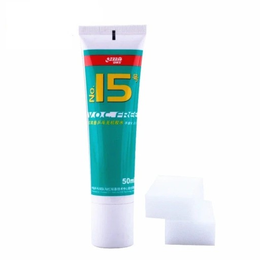 Pegamento para revestimientos de palas de tenis de mesa 50 ml a base de agua sin VOC sin disolventes pegamento transparente para pegar goma a la pala
