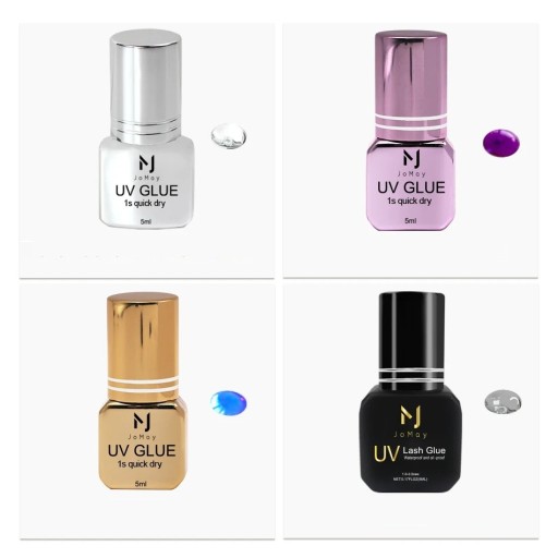Pegamento UV para pestañas 5 ml 1 con curado rápido Pegamento profesional para extensión de pestañas con lámpara UV Resistente