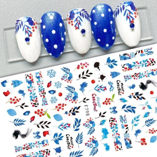 Pegatinas 3D para uñas navideñas N979