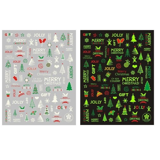 Pegatinas 3D para uñas navideñas N981