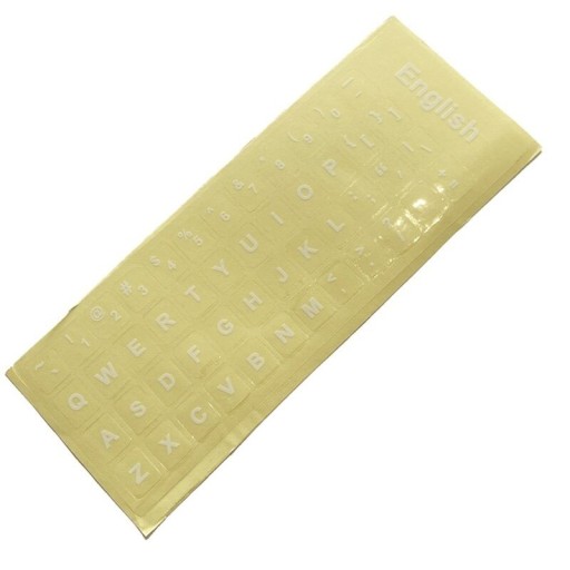Pegatinas de idioma transparentes en el teclado