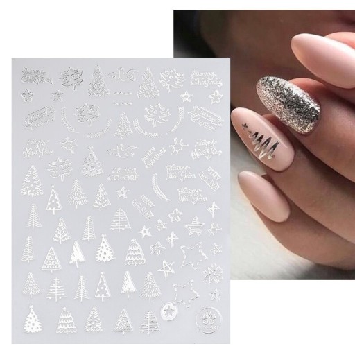 Pegatinas navideñas 3D para uñas N985