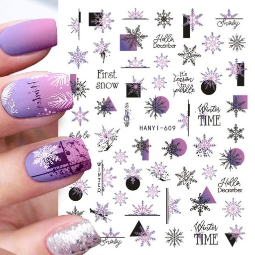 Pegatinas navideñas para uñas en 5D