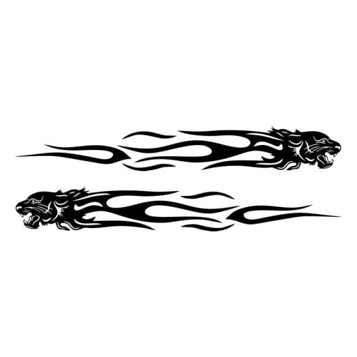 Pegatinas para coche de tigre, 2 unidades