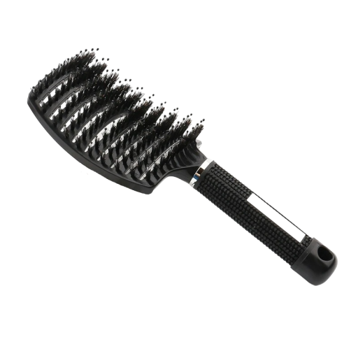 Peigne à cheveux pour femmes en poils de sanglier Brosse à cheveux Peigne doux 25 x 7,5 x 5 cm Accessoires de coiffure