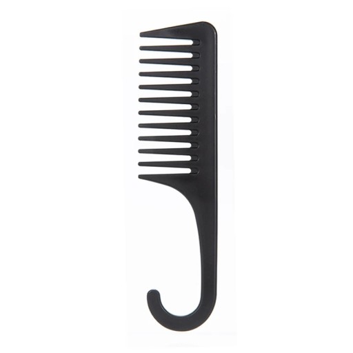 Peigne antistatique pour cheveux 22 x 6 cm Dents larges avec crochet Peigne de coiffage pour cheveux bouclés Peigne doux démêlant